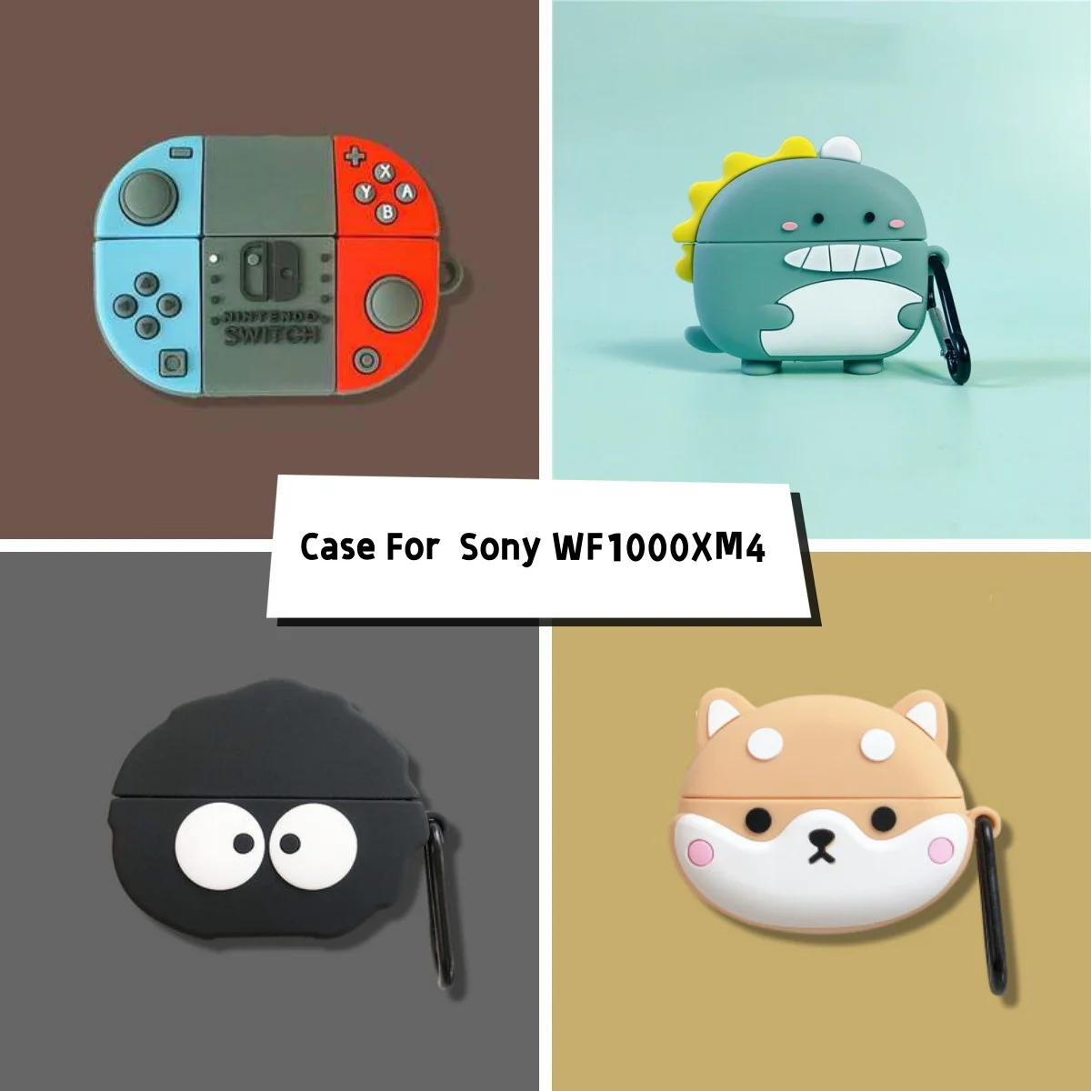 Custodia Per Sony Muslim3D Cartoon Cover Antiurto Per Sony Wf-1000Xm4 Cuffie Wireless Shell Wf 1000 Xm4 Custodia Protettiva