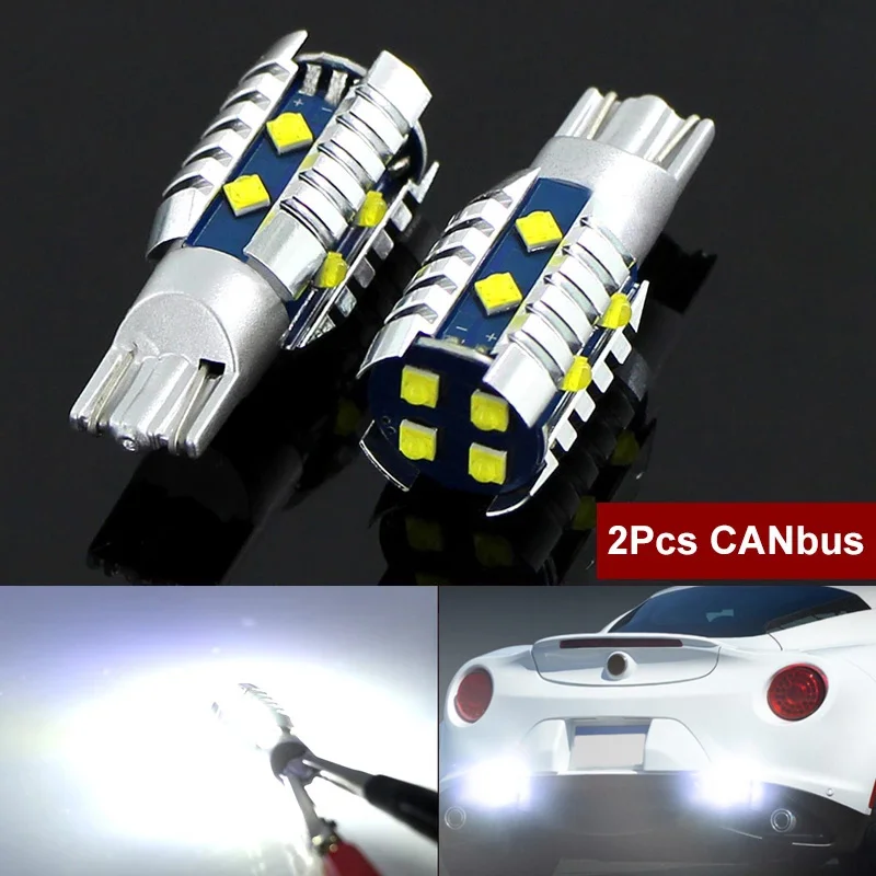 2 Pezzi Canbus Nessun Errore Led Luce Di Backup Blub Lampada Di Retromarcia W16W T15 921 Bianco Per Alfa Romeo 4C 2013 2014 2015