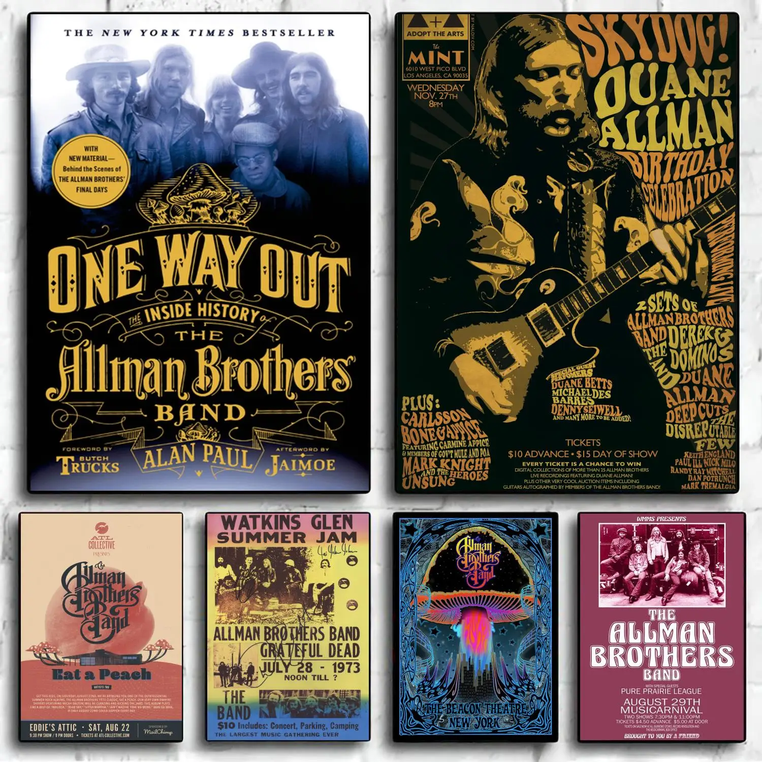 The Allman Brothers Band Decoration Art Poster Wall Art Regalo Personalizzato Modern Family Bedroom Decor Canvas Poster