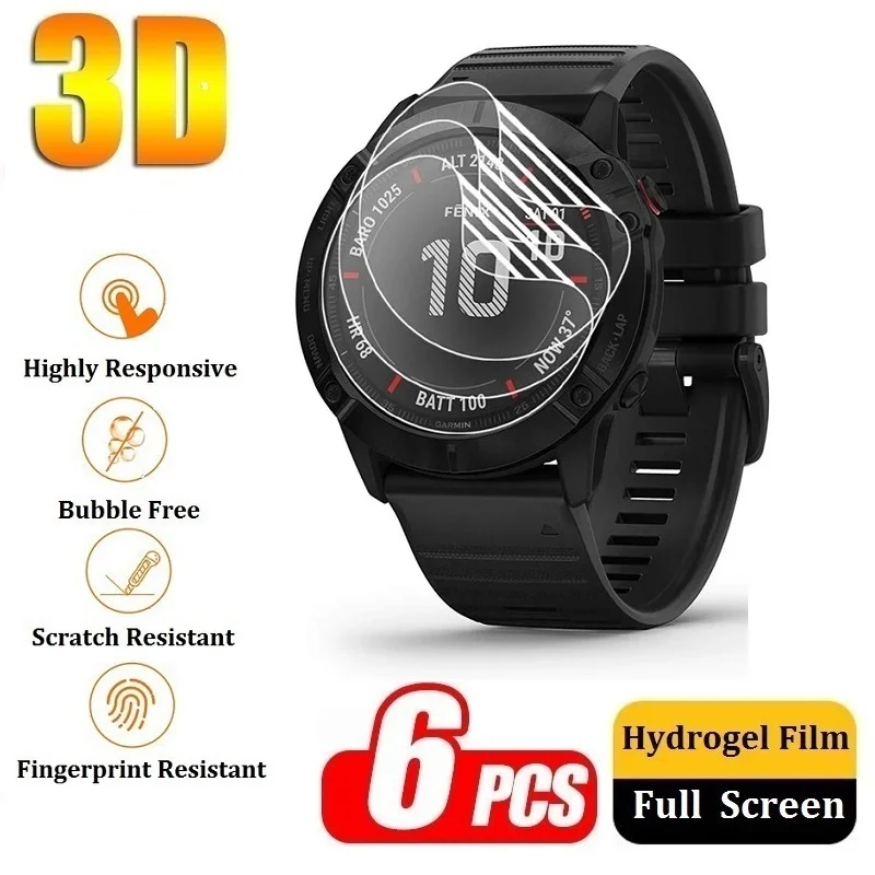 Pellicola Protettiva Su Garmin Fenix 6X 6S 6 Pro Pellicola Salvaschermo Per Garmin Fenix 6 6S 6X Pro (Non Vetro) Pellicola Idrogel