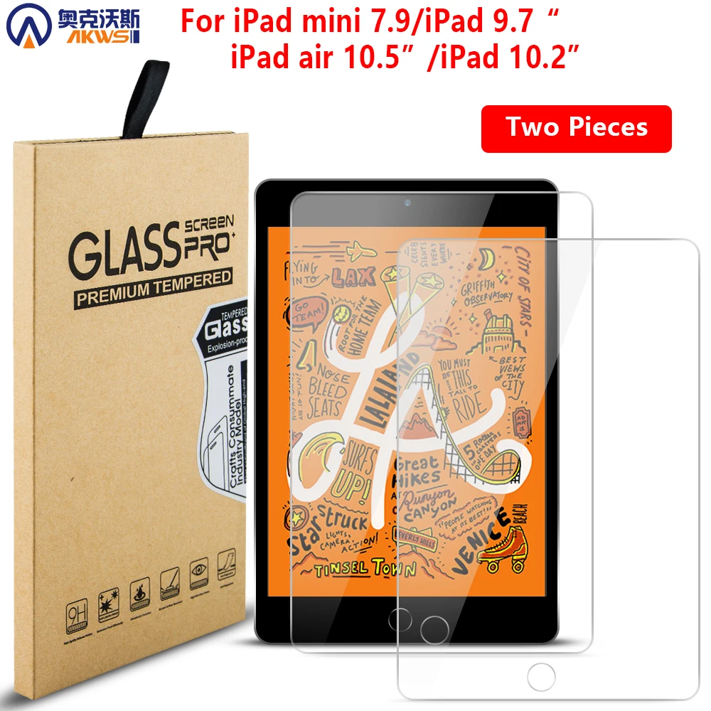 Per Ipad 10.2 2020 2019 Proteggi Schermo Per Apple Ipad 9.7 2018 Mini 5 4 7.9 Ipad 10.5 Air 3 Ipad 7 8 Th Gen Vetro Temperato