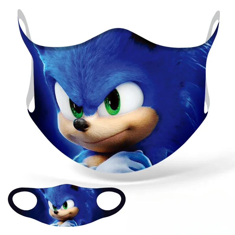 Sonic Supersound Mouse Maschera Di Stampa Periferica Cartoon Full-Color Seamless Ice Silk Dust Mask Cosplay Mask