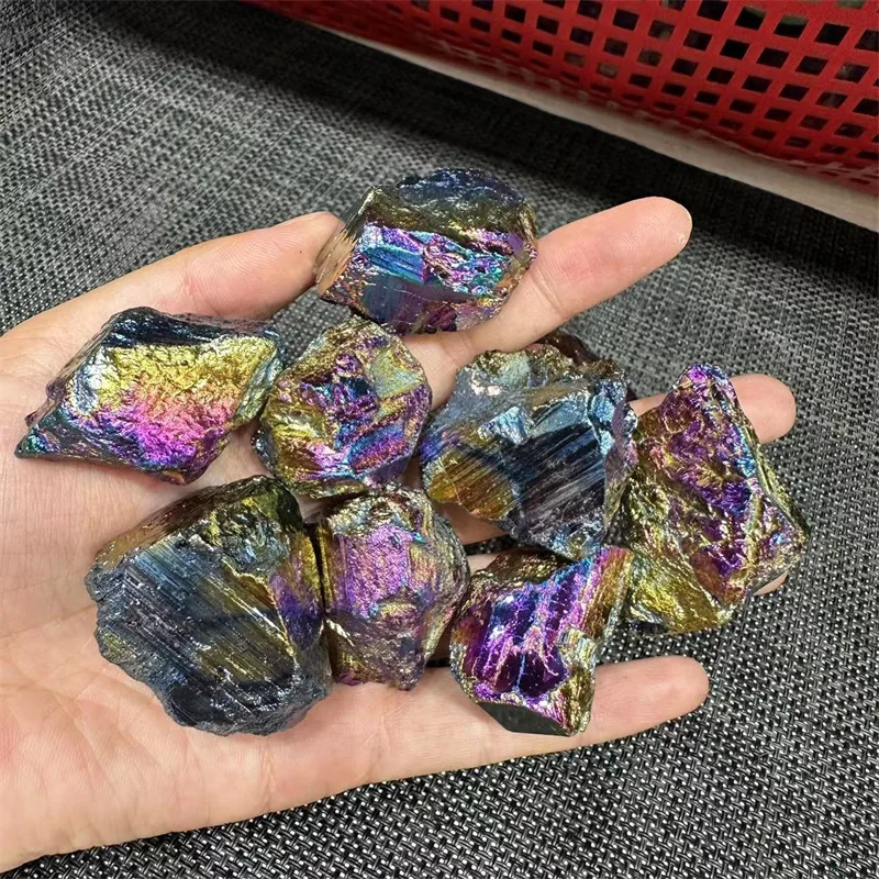 Aural Colorful Black Tourmaline Pietra Grezza Cristallo Di Quarzo Naturale Raw Rock Healing Gemstone Craft Reiki Home Decoration