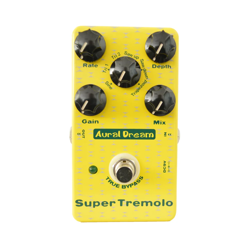 Aural Dream Super Tremolo Guitar Pedal Ha 6 Forme D'Onda Di Modulazione Swell Vibrato Effects,True Bypass