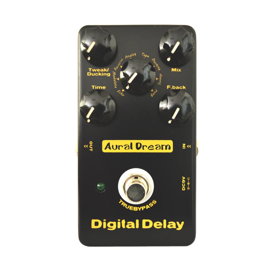 Aural Dream Digital Delay Guitar Pedal Ha 8 Tipi Tra Cui Echo,Tape,Analog,Mod,Sweep,Ducking E Band Delay Reverb Effects