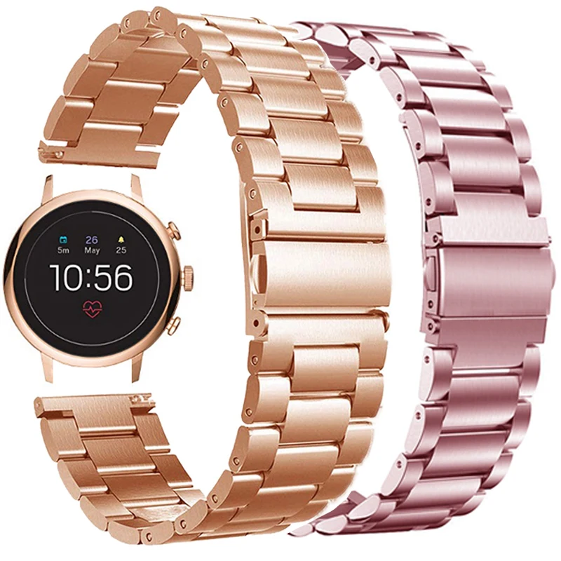 Cinturino In Acciaio Inox Per Fossil Q Venture Smart Watch Band 18 Millimetri A Sgancio Rapido Cinghie Per Fossil Q Venture Gen 3/Gen 4/Hr Gen 4