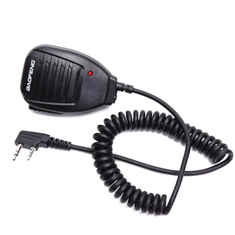 Altoparlante Durevole Microfono Walkie-Talkie Jack Da 3.5Mm/2.5Mm Bf-888S Nero Per Radio Microfono Portatile Baofeng