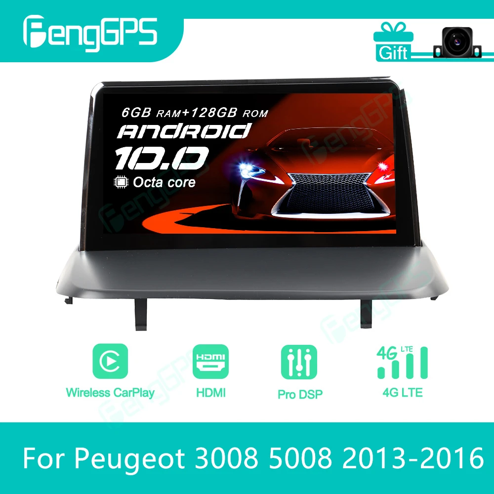 Per Peugeot 3008 5008 2013 - 2016 Autoradio Android Autoradio Stereo 2Din Lettore Multimediale Gps Navi Display Touch Screen
