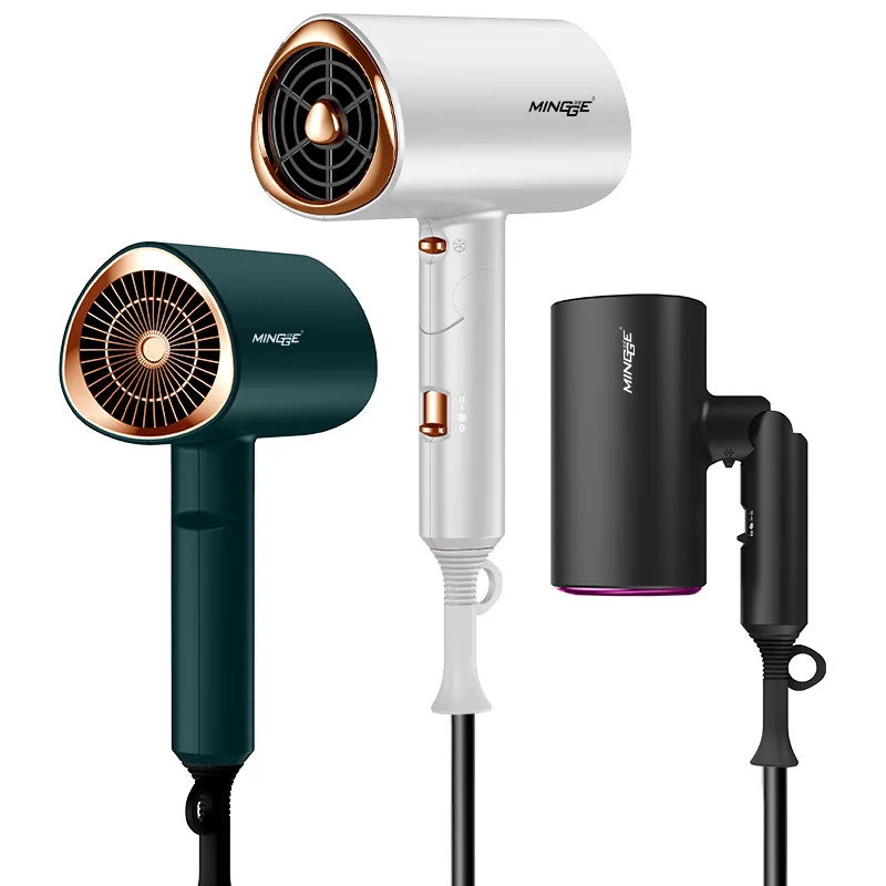 Popolare Asciugacapelli Pieghevole 1800W Luce Blu Ioni Negativi Super Silenzioso Us/Eu/Uk/Plug 110V/220V Barbiere Domestico Consigliato