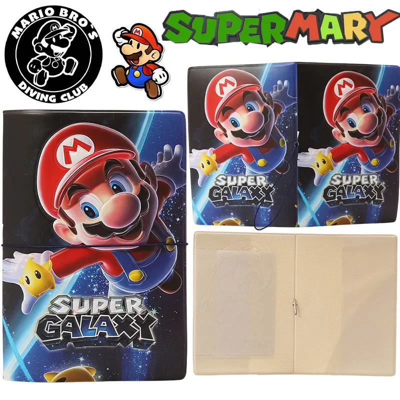 Super Mario Bros Passport Cover Mappa Del Mondo Sottile Cartoon Travel Passport Holder Portafoglio Regalo Cute Pu Leather Card Case Cover Unisex