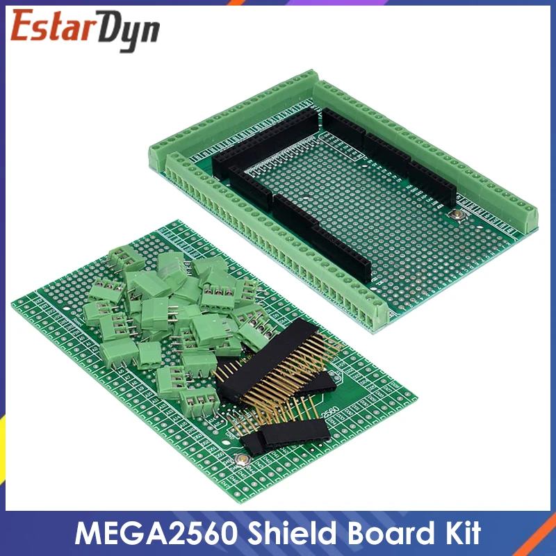 Compatibile Con Mega2560 Kit Scheda Di Schermatura Per Morsettiera A Vite Prototipo Pcb A Doppio Lato Per Arduino Mega 2560 / Mega2560 R3