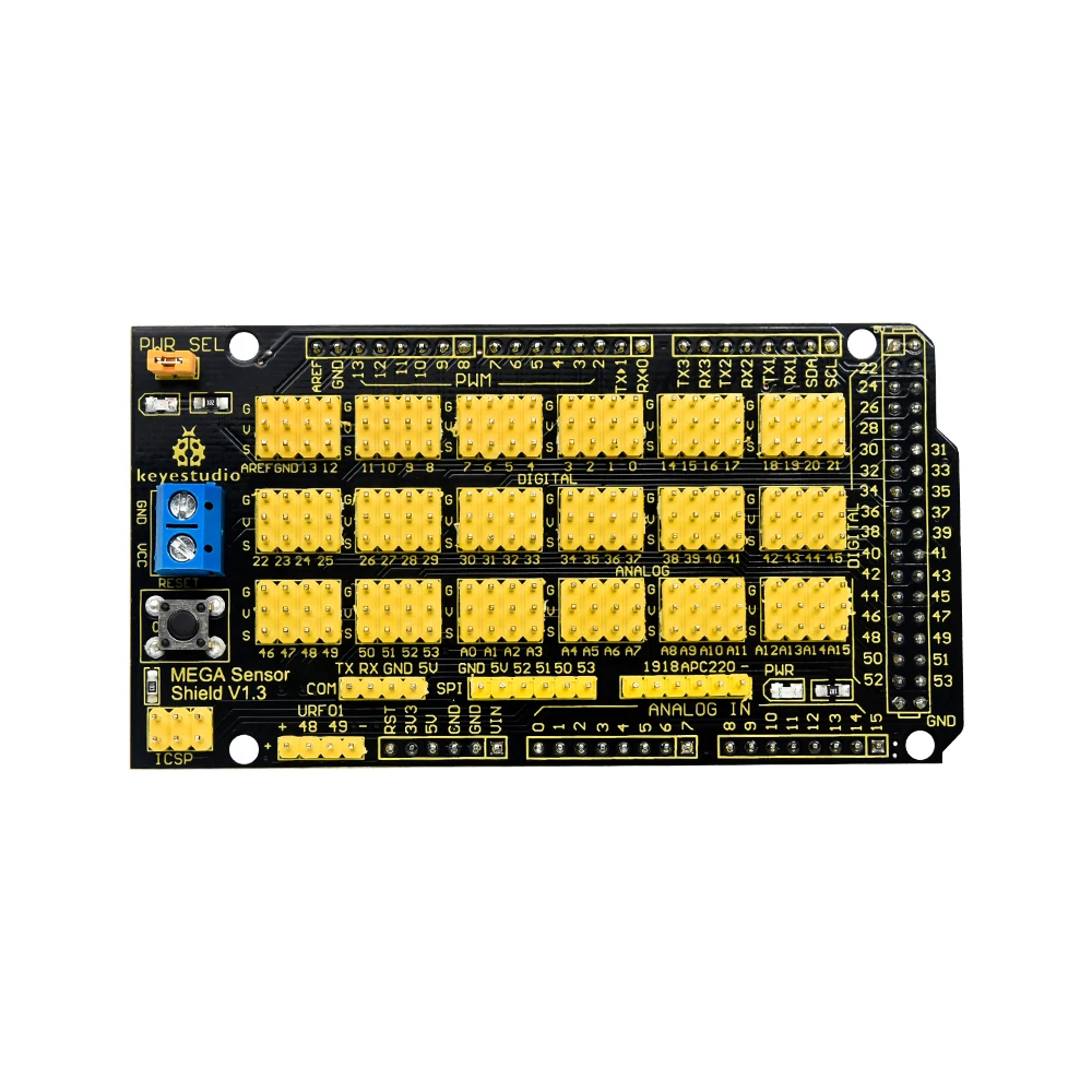 Keyestudio Mega Sensor Shield V1 Per Arduino Mega (Confezione Scatola Colori)