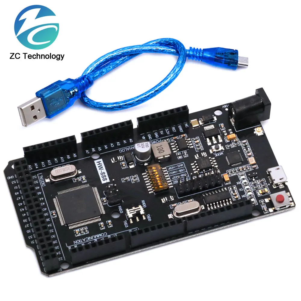 Mega2560 + Wifi R3 Atmega2560 + Esp8266 32Mb Di Memoria Usb-Ttl Ch340G. Compatibile Per Arduino Mega Nodemcu