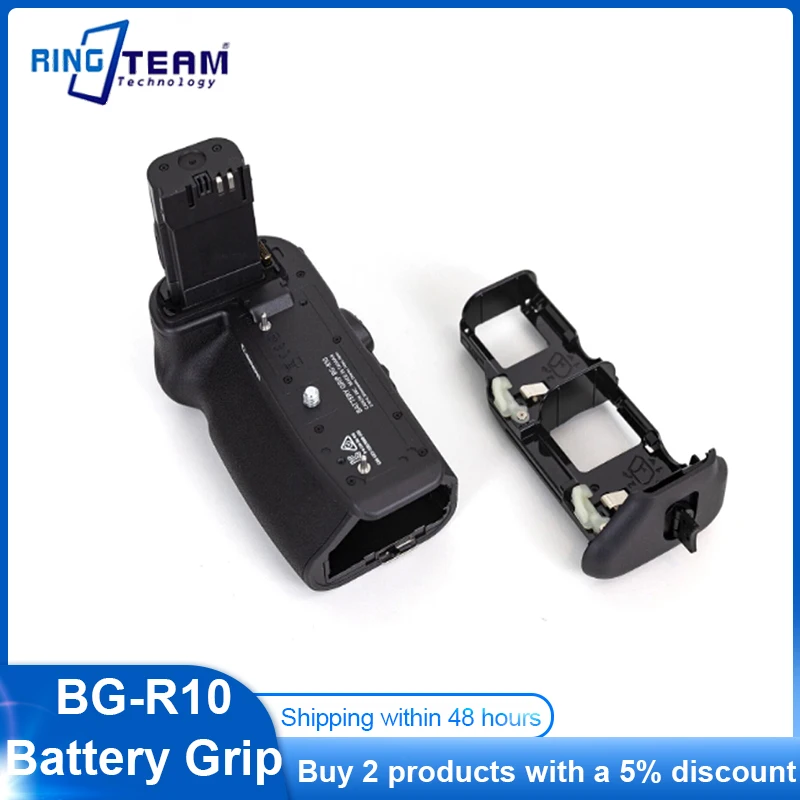 5 Pz Bg-Eos R5/R6 Presa Batteria Verticale Per Canon Eos R5 Eos R6 Sostituzione Fotocamera Slr Come Bg-R10
