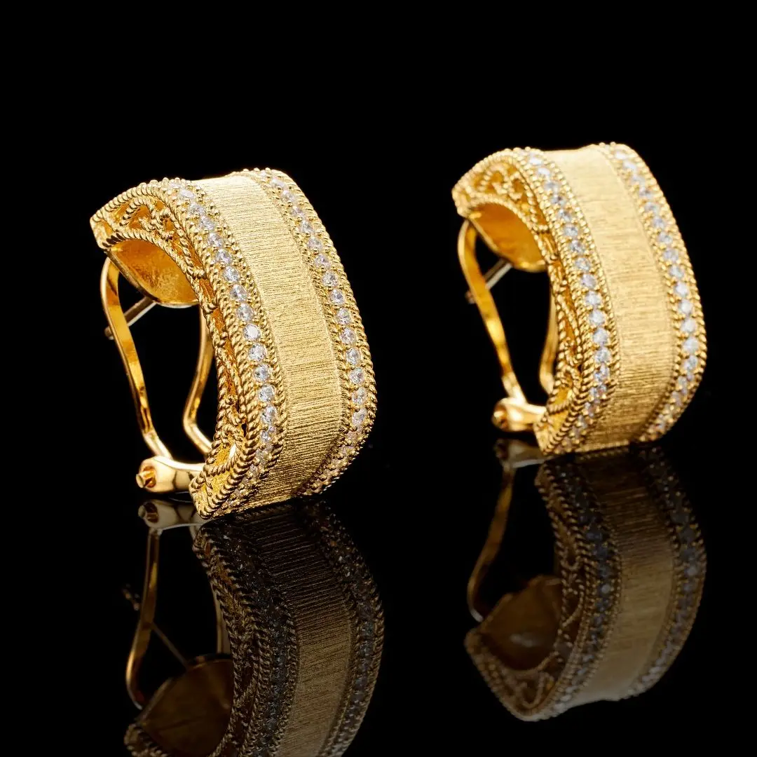 Zoca All'Ingrosso 925 Sterling Silver Italy Style Calcedonio Hand Craft Luxury Designer Jewelry Hoops Earings Per Le Donne