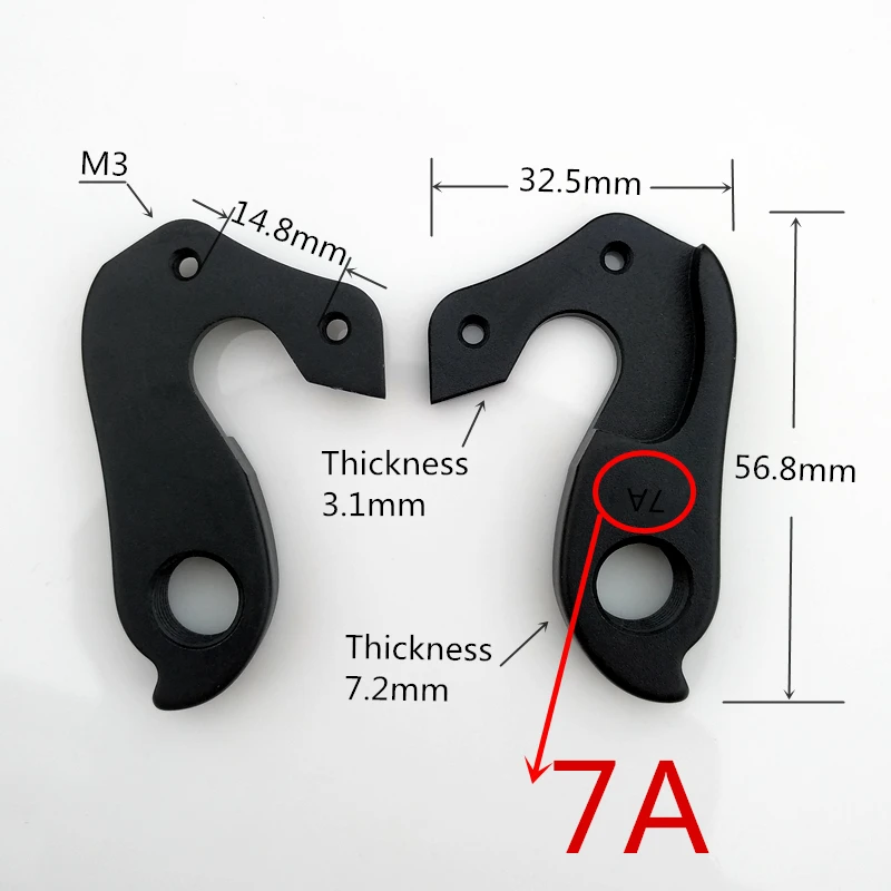 1Pc Bicicletta Gear Deragliatore Posteriore Gancio Per Specializzato Tarmac Expert Roubaix Shiv Long S-Works Amira Mtb Versione Lunga Dropout