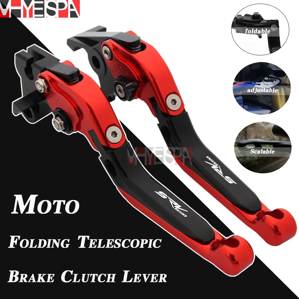 Logo Srv 850 Rosso + Titanio Per Aprilia Srv 850 Srv 850 2012-2020 2018 2017 Leve Frizione Freno Moto Estensibili Pieghevoli Cnc