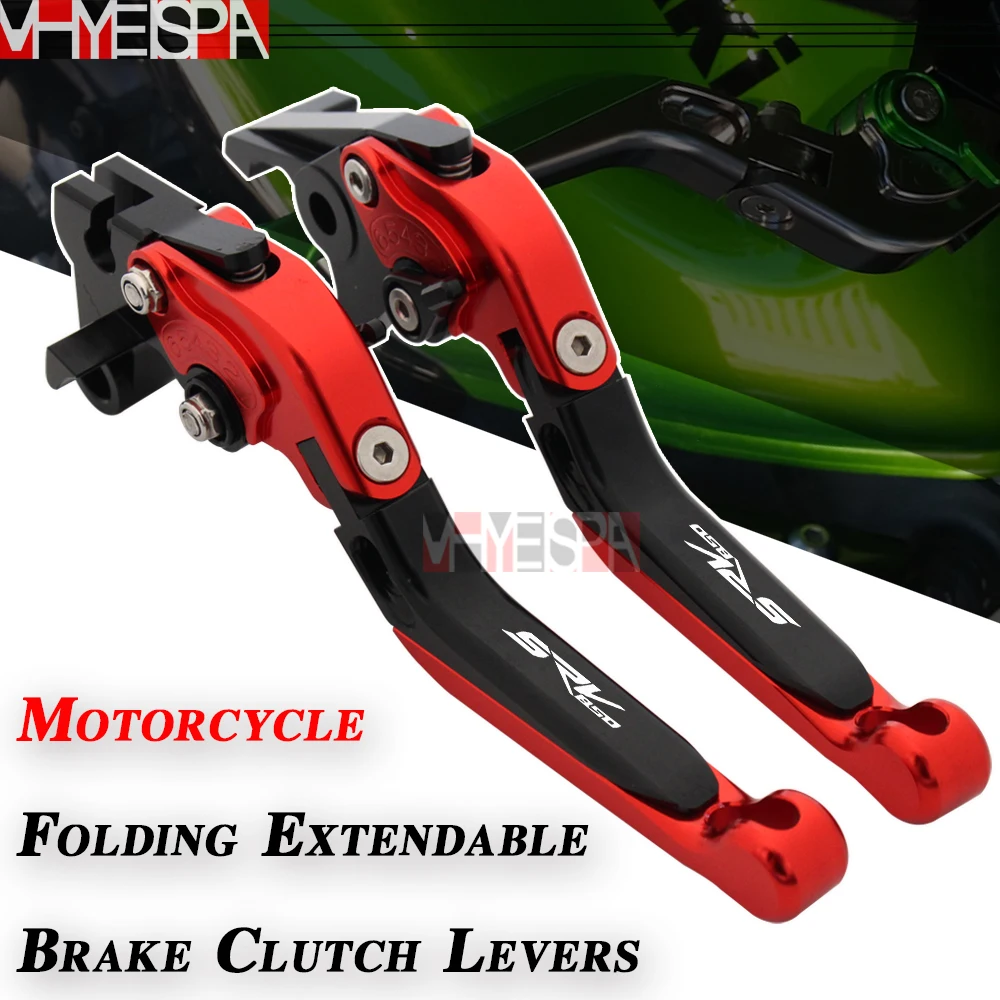 Logo Srv 850 Rosso + Titanio Per Aprilia Srv 850 Srv 850 2012-2020 2018 2017 Leve Frizione Freno Moto Estensibili Pieghevoli Cnc