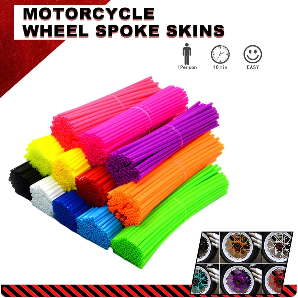 Universale Moto Cerchione Spoke Skin Covers Wrap Tubes Decor Protector Per Beta Rr2T Rs2T Rr/Rs 2T X-Trainer Sh 125 250