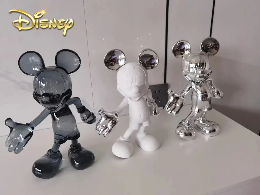 Disney Mickey Mouse Figura 20/29Cm Resina Benvenuto Postura Action Figurine Anime Cartoon Mickey Model Statue Kids Ornament Gift