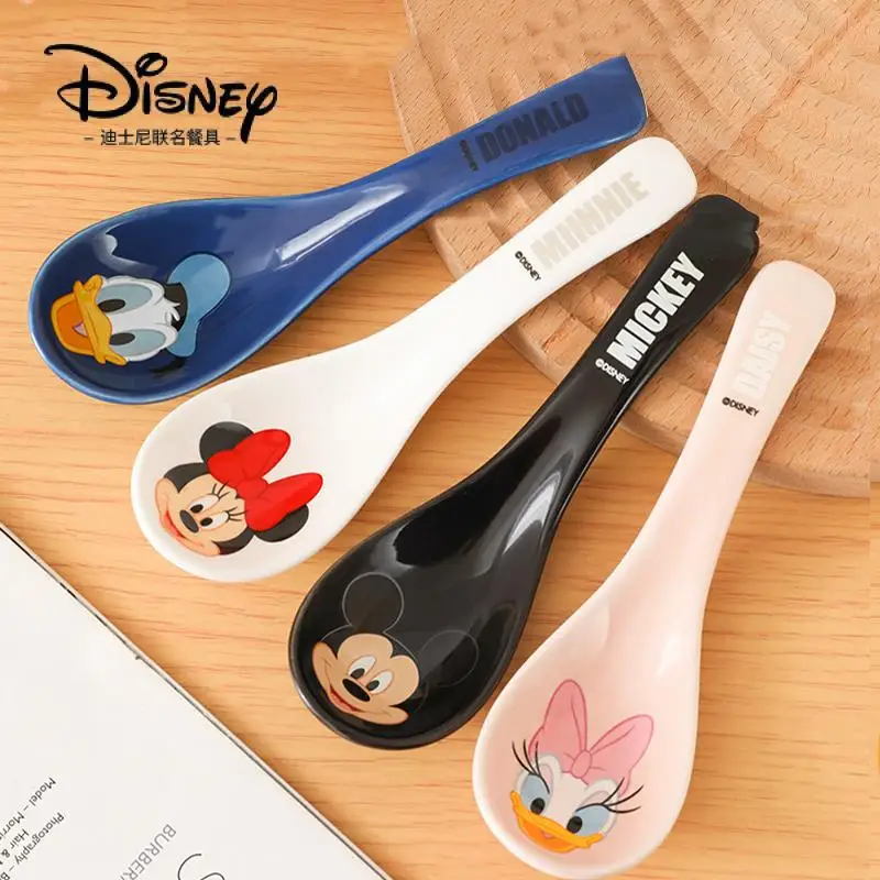 Disney Mickey Mouse Minnie Mouse Donald Duck Daisy Duck Cartoon Cute Creative Personality Ceramics Spoon Drink Soup Stoviglie