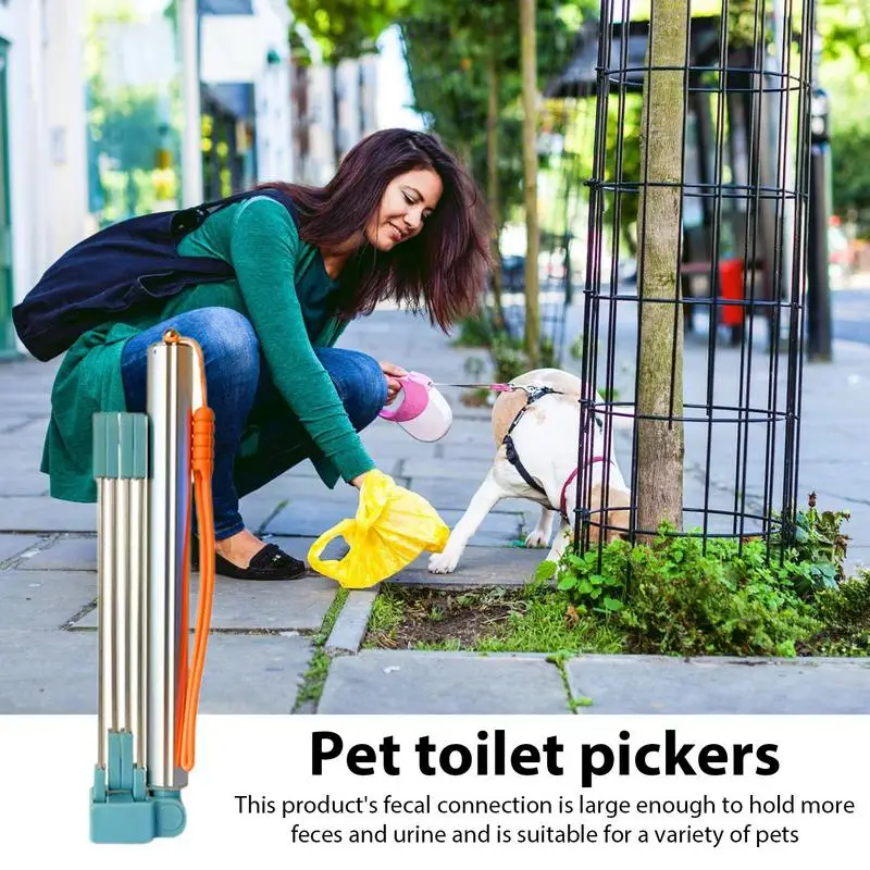 Portatile Dog Poop Catcher Dog Pee Stick Telescopico Pooper Scooper Pieghevole Dog Pee Catcher Urine Stick Mantiene Le Mani E Scooper