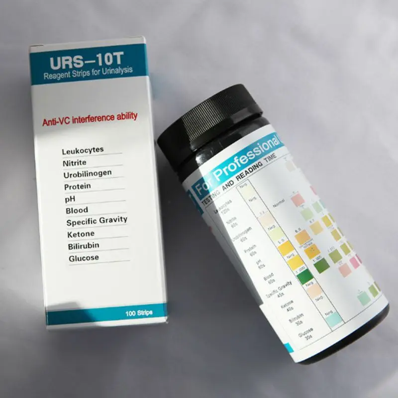 50Lb Complete 10-In-1 Urine Test Strips 100Ct Urinalysis Dip-Stick Testing Kit Leukocytes Nitrite Urobilinogen Protein Ph