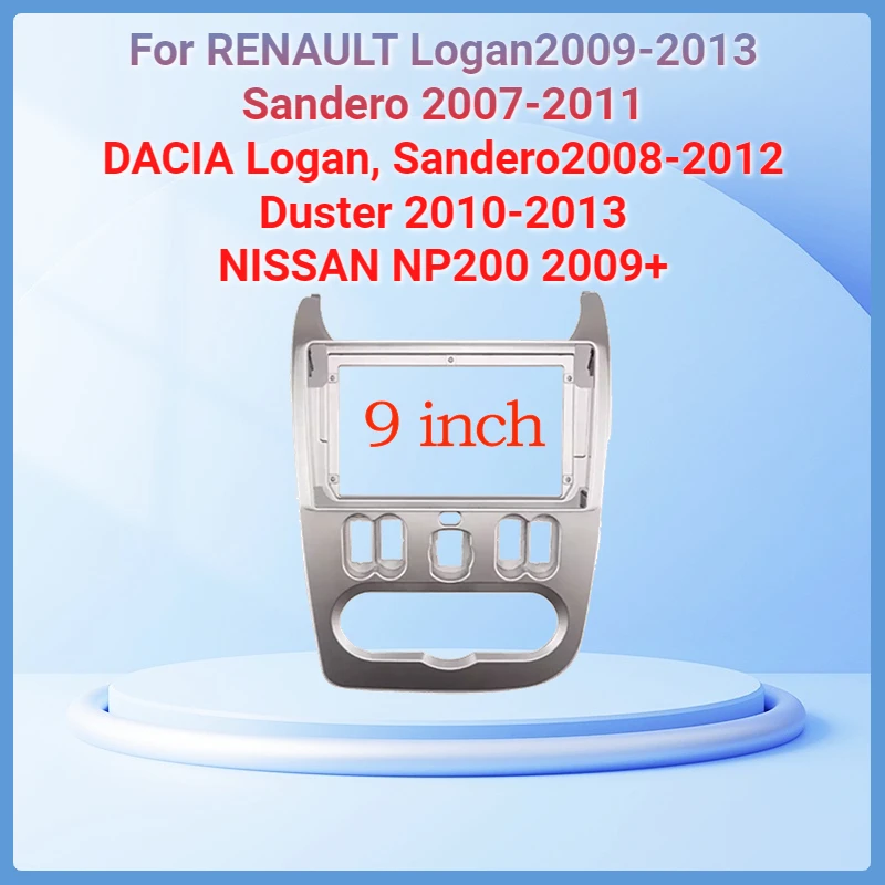 2 Din Car Radio Fascia Per Renault Logan Sandero Dacia Duster Double Din Radio Fascia Frame Adapter Cd Panel Dash Trim Bezel
