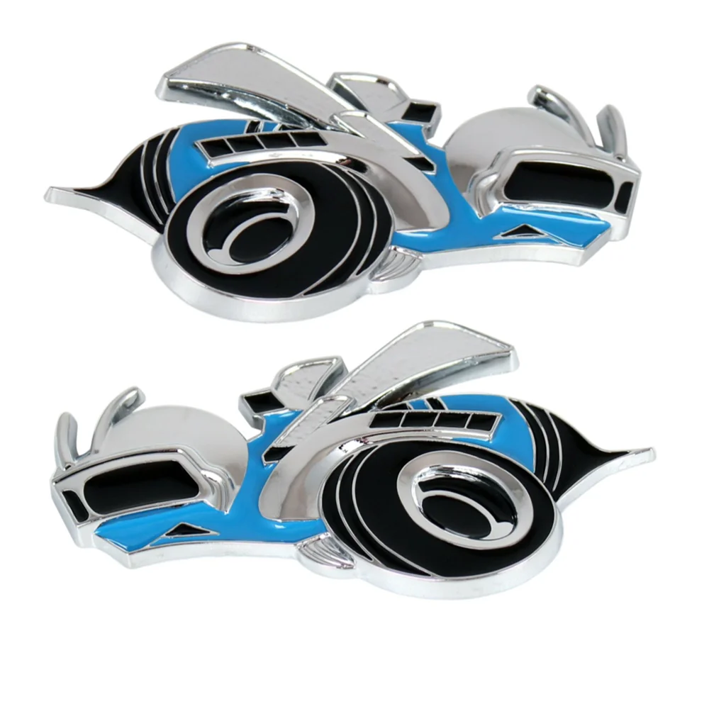 2X Chrome Blue Bee Emblem 3D Rumble Bee Car Body Fender Badge Posteriore Del Bagagliaio Per Ram 1500 2500 3500 Challenger Charger