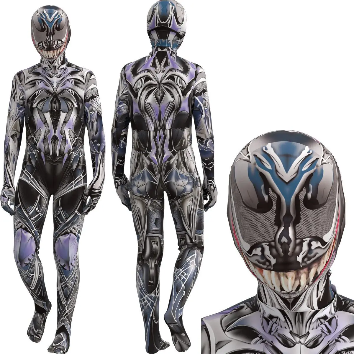 New Venom Costume Kids Adult Carnage Costume Zentai Bodysuit Suit Anime Cosplay Spiderman Venom Superhero Halloween Jumpsuits