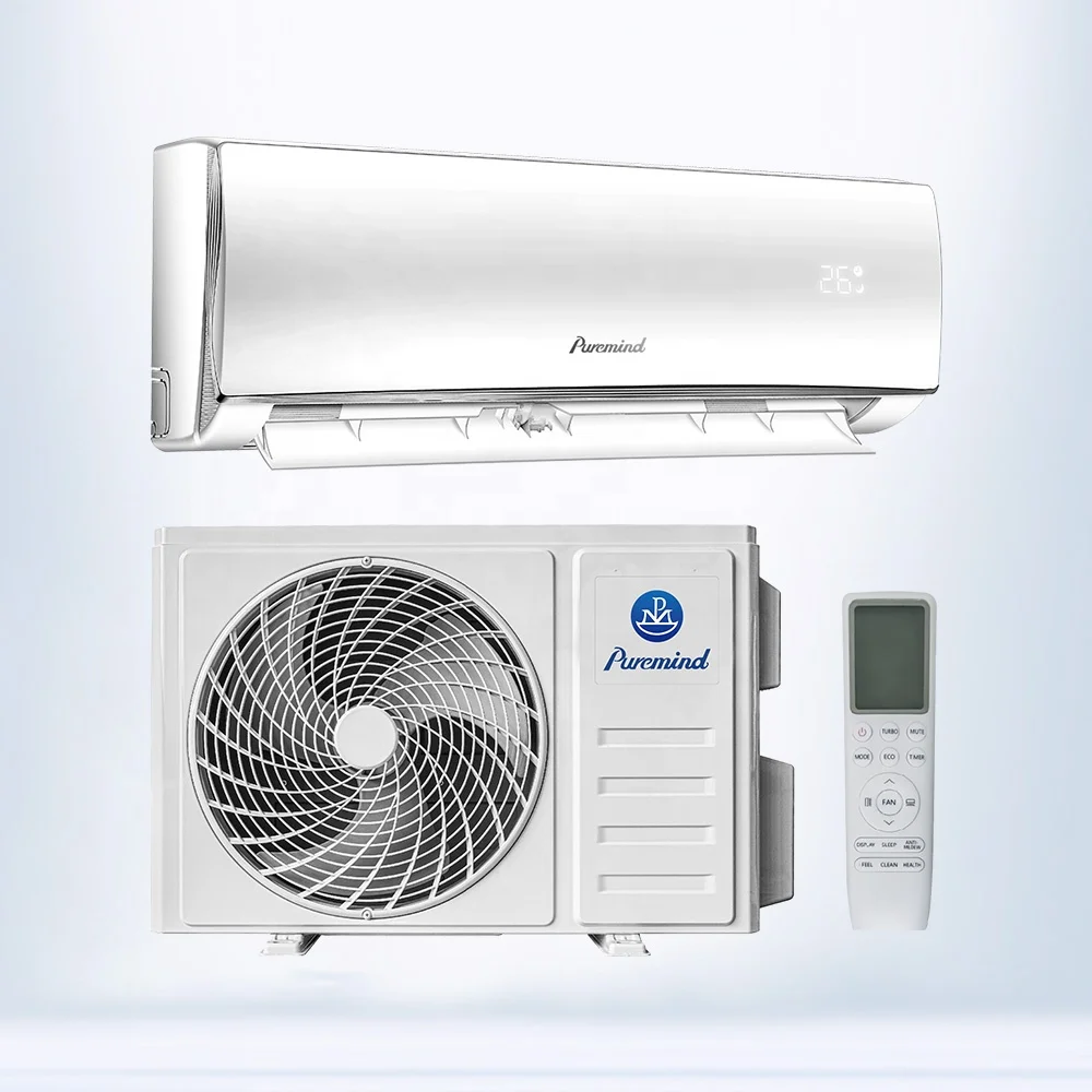 Puremind Mini Condizionatore D'Aria Split A Parete 9000Btu 12000 Btu 24000Btu Inverter Domestico Aria Condizionata Unità Ac Senza Condotto
