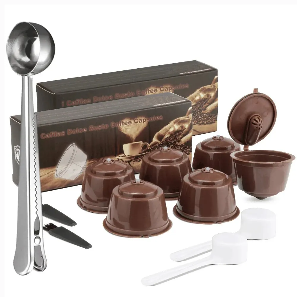 Icafilas 2/3/6Pcs Ricaricabile Dolce Gusto Riutilizzabile Macchina Per Capsule Di Caffè Per Macchina Nescafe Filtro Dolci Manomissione In Acciaio Inos