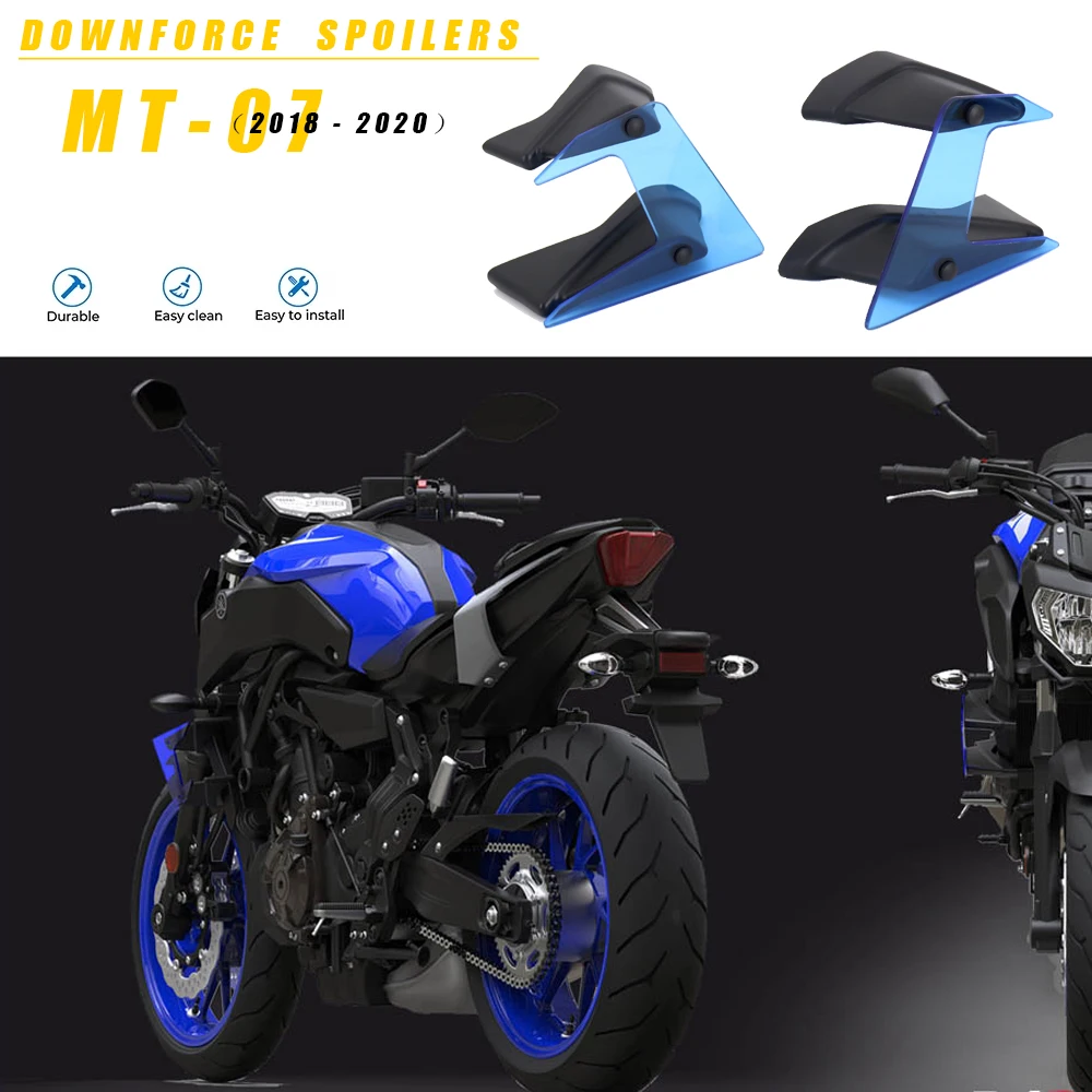 Mt 07 2018 2019 2020 Nuovi Accessori Per Yamaha Mt-07 Mt07 Lato Downforce Spoiler Nudi Fissi Winglet Carenatura Deflettori Ala