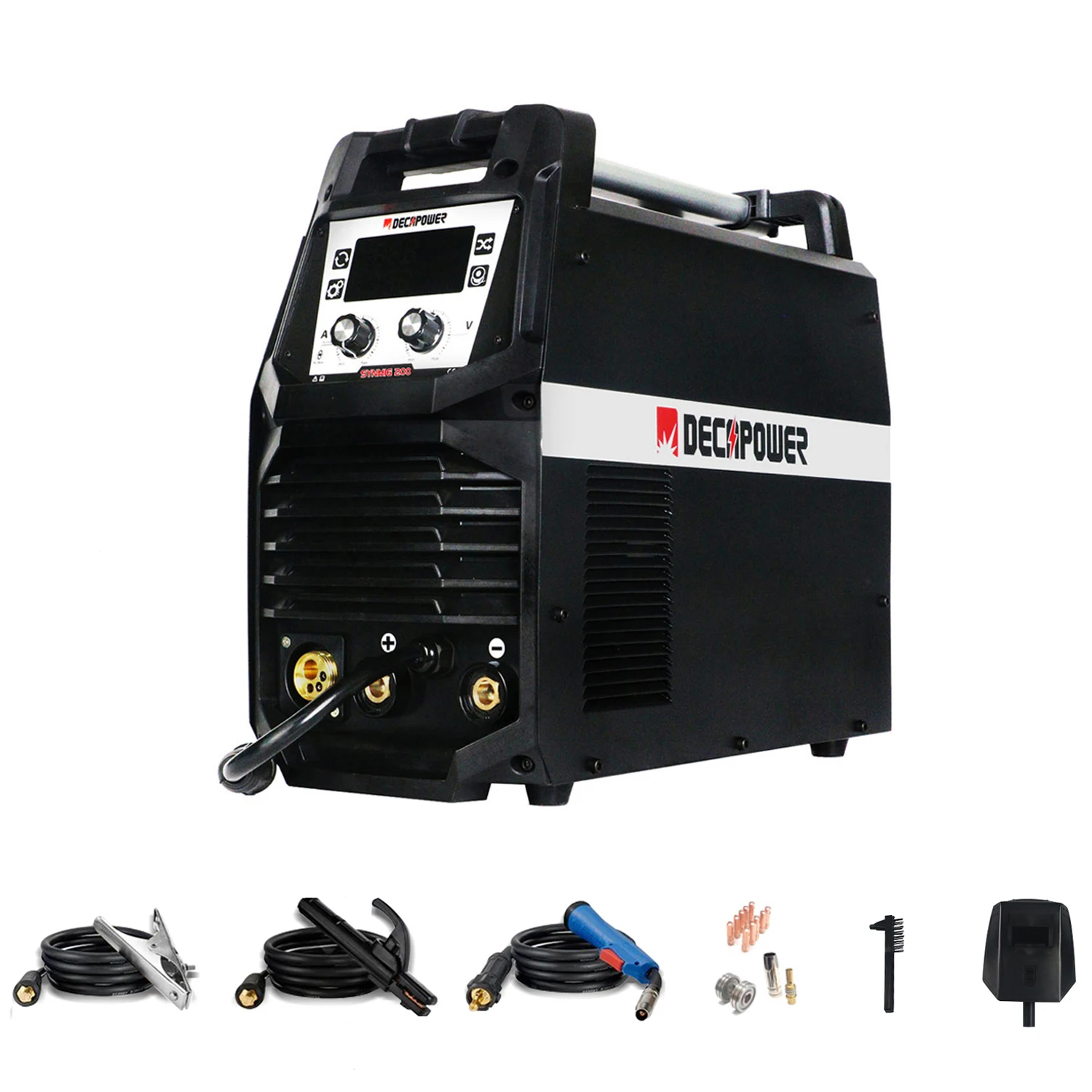 Decapower Synmig 200 Semiautomatico Multifunzionale Mig Mag Mma Lift Tig Flux Arc Gas No Gas Saldatrice Senza Gas Saldatrice Mig