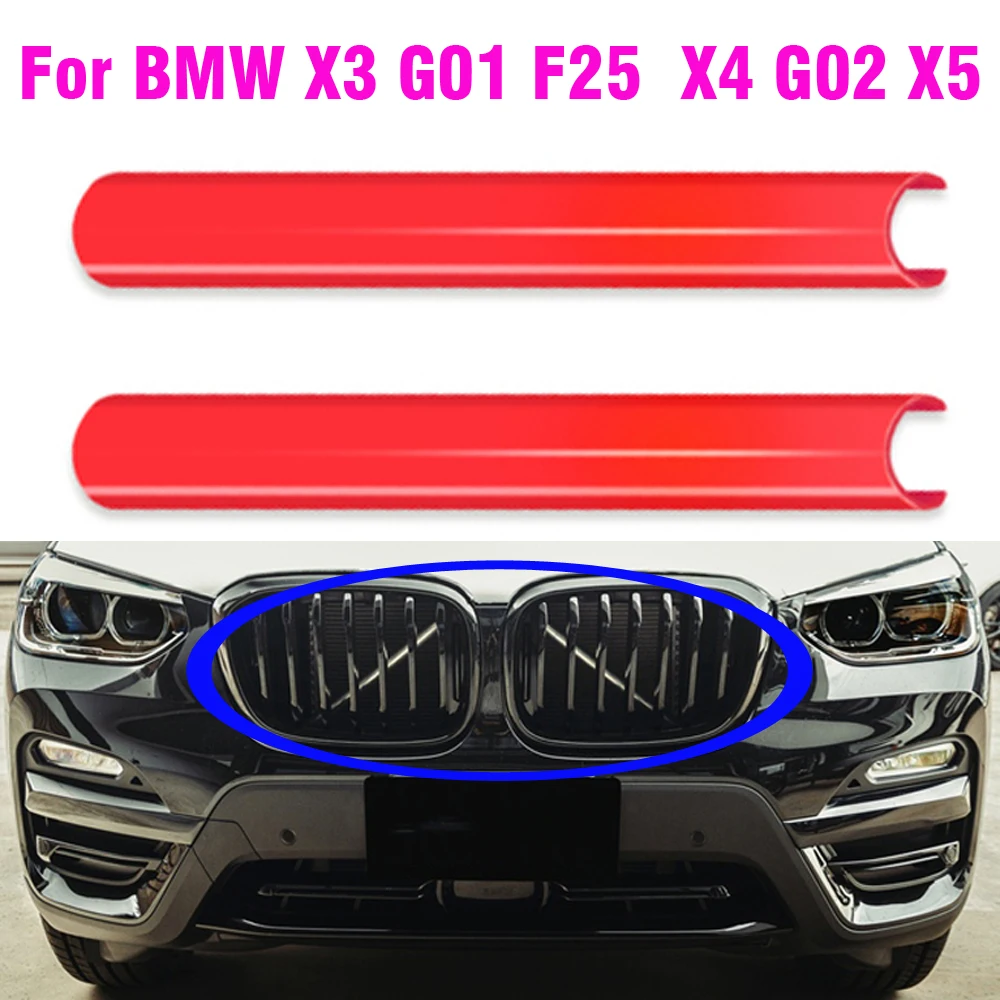 Strisce Di Rivestimento Della Griglia Anteriore Decorazione Per Lo Styling Dell'Auto Per Bmw G01 X3 G02 X4 G05 X5 M-Performance Grill Stripes Accessor