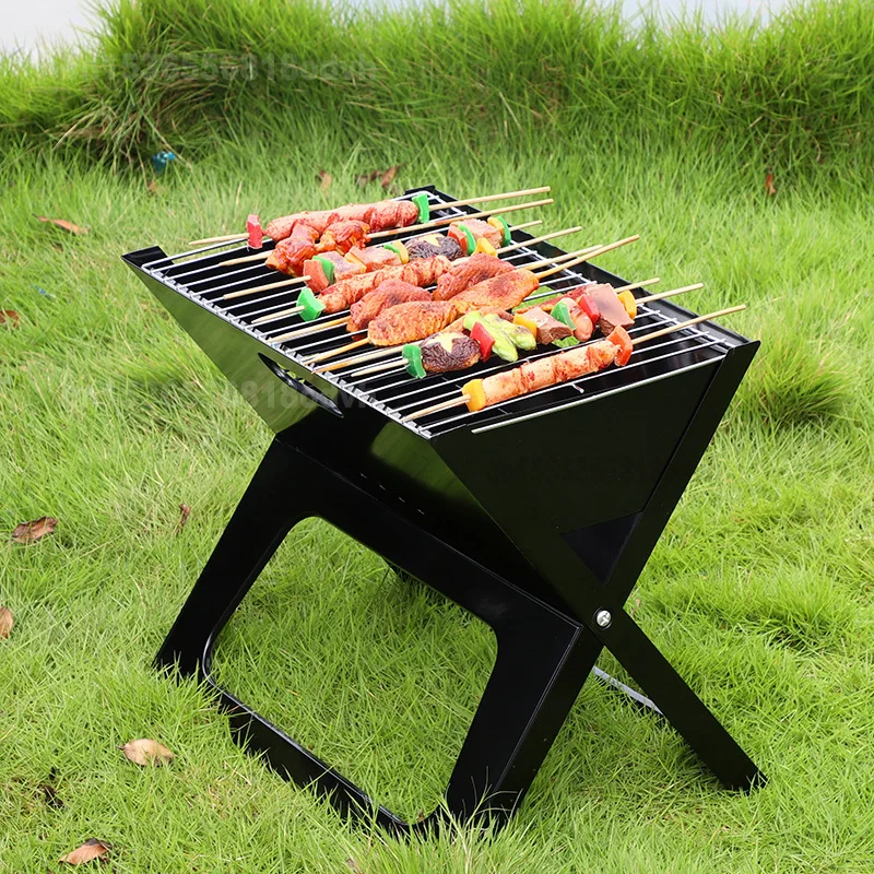 Griglia A Forma Di X Pieghevole Per Esterni Piccolo Barbecue Per Uso Domestico Griglie Portatili Yakitori Grill Bbq Grill Carbone