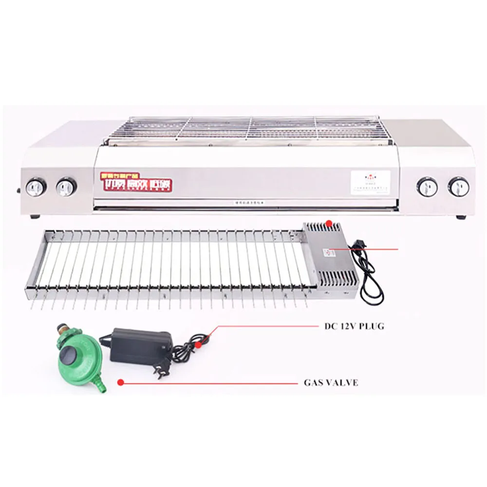 Griglia Rotante Industriale Yakitori Grill Grill Elettrico Rotante A Gas Da Campeggio In Alluminio