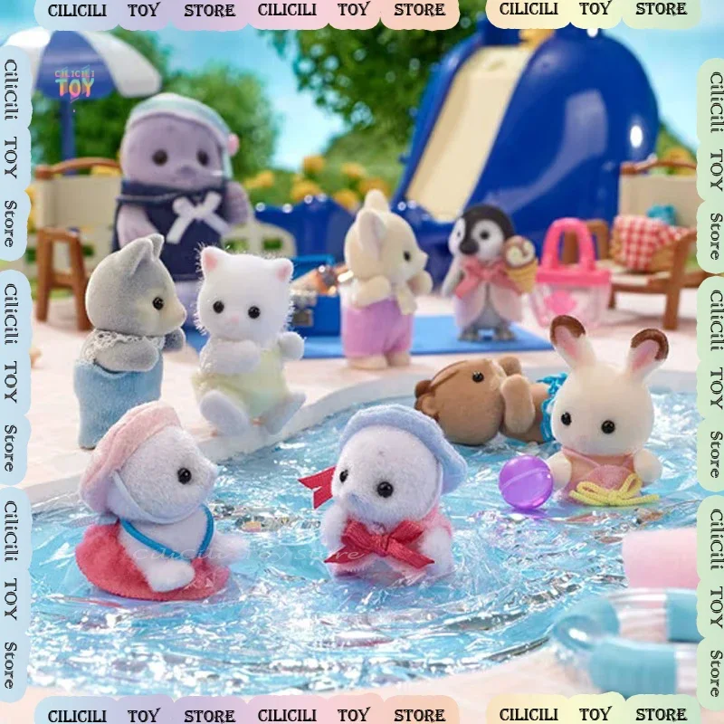 Sylvanian Family Baby Doll Sylvanian Family Seal Forest Family Kawaii Anime Figures Baby Figures Miniature Figure Gift Toy