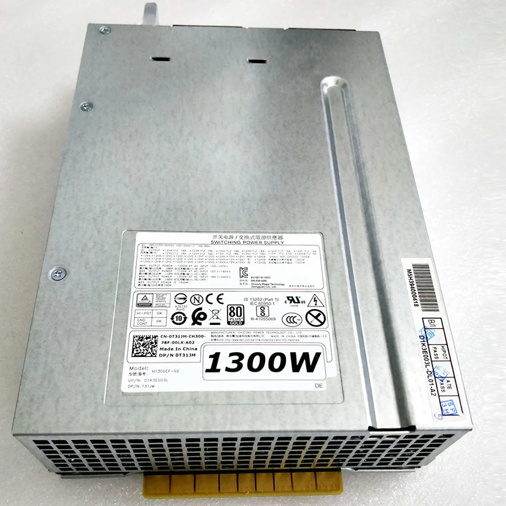 1300W Per Dell T5810 T7810 T7910 Alimentatore Workstation H1300Ef-02 T31Jm V5K16
