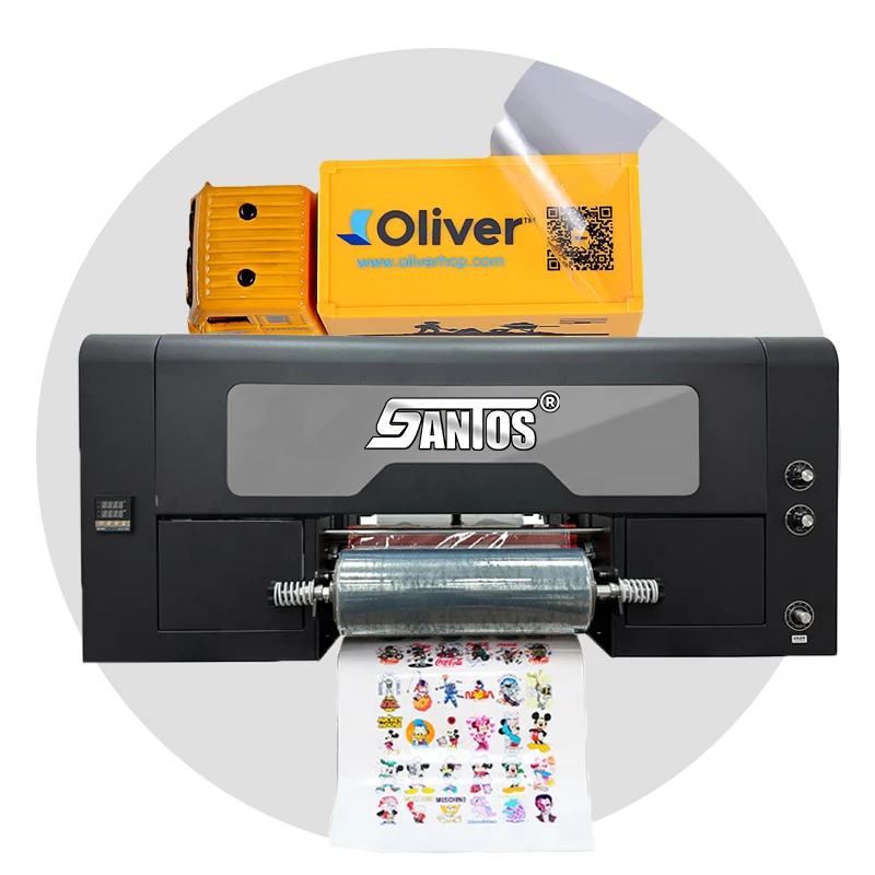 Macchina Da Stampa Uv Dtf Formato A3 30Cm Roll To Roll Dtf Stampante Adesiva Uv Per Plastica Legno Metallo