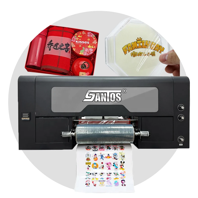 Macchina Uv Dtf Ad Alta Efficienza Formato A3 Roll To Roll Stampante Uv Dtf Per Tessuti In Pelle Legno
