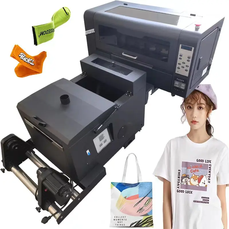 Prezzo Più Economico Shaker Powder Oven T Shirt Tessuto Tessile Pet Film Transfer A3 Dtf Printer
