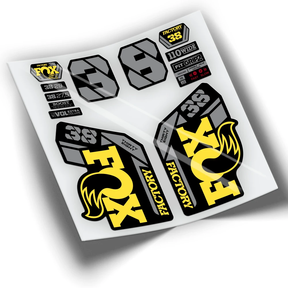 Adesivi Bicicletta Fox 38 Factory 2021 Bicolore Wp432 Adesivi Mountain Bike Adesivi Ciclismo Accessori Bici