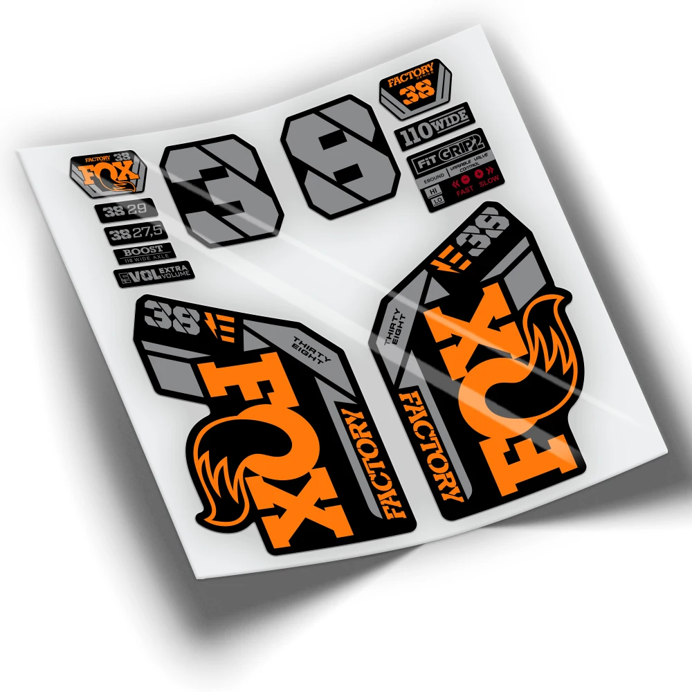 Adesivi Bicicletta Fox 38 Factory Ebike 2021 Bicolore Wp436 Adesivi Mountain Bike Adesivi Ciclismo Accessori Bici