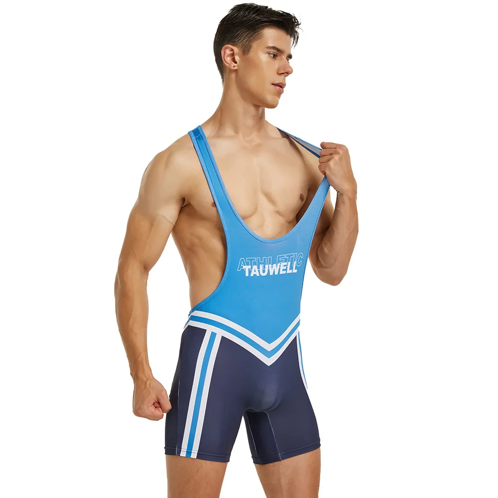 2023 Sexy Fitness Wrestling Singlet Men Bodywear Bodysuit Mens Undershirt Underwear Body Suit Wear Elastic Gym Workout Clothes