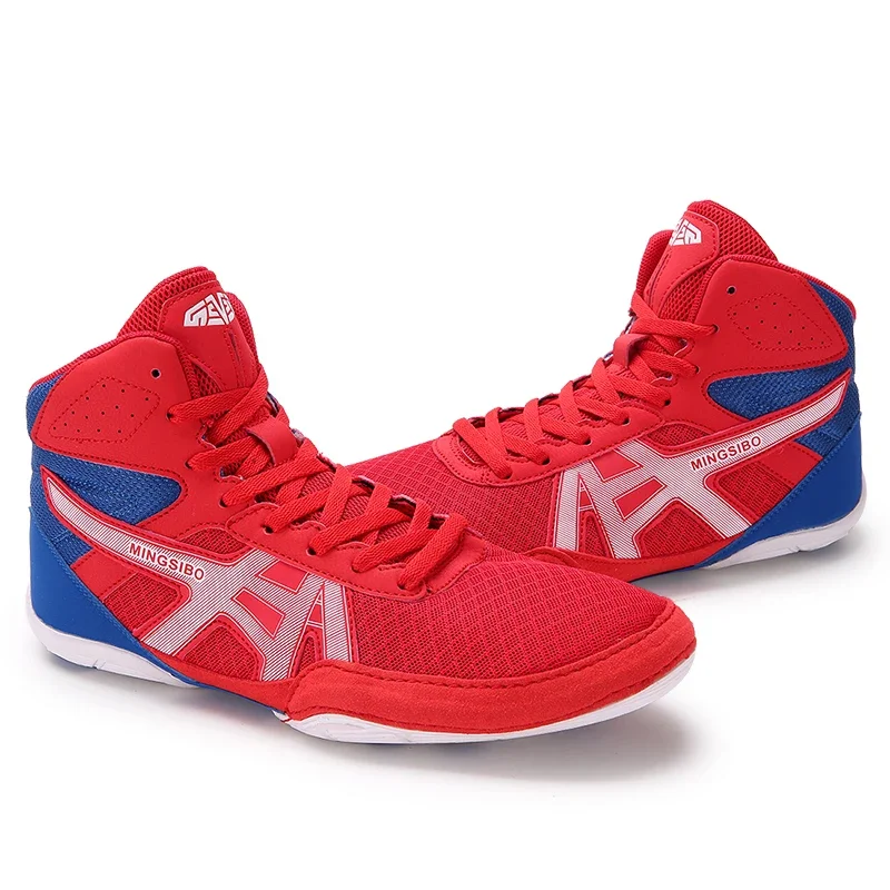 2023 Nuovo Arrivo Wrestling Boots Uomo Donna Nero Rosso Uomo Sport Sneakers Scarpa Da Boxe Professionale Unisex Antiscivolo Scarpa Da Palestra Ragazzo