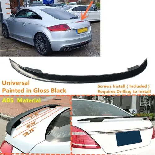 Misura Per 2008-2015 Audi Tt Tts Ttrs Coupe Abs Spoiler In Plastica Universal Trunk Sedan Kit Corpo Ala Posteriore Accessori