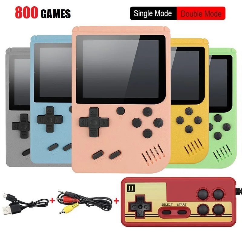 Portatile Incorporato 800 Retro Video Mini Console Di Gioco Schermo Lcd Controller Portatile Pocket Tv Av Out 2 Giocatori Regalo Per Bambini Per Bambi