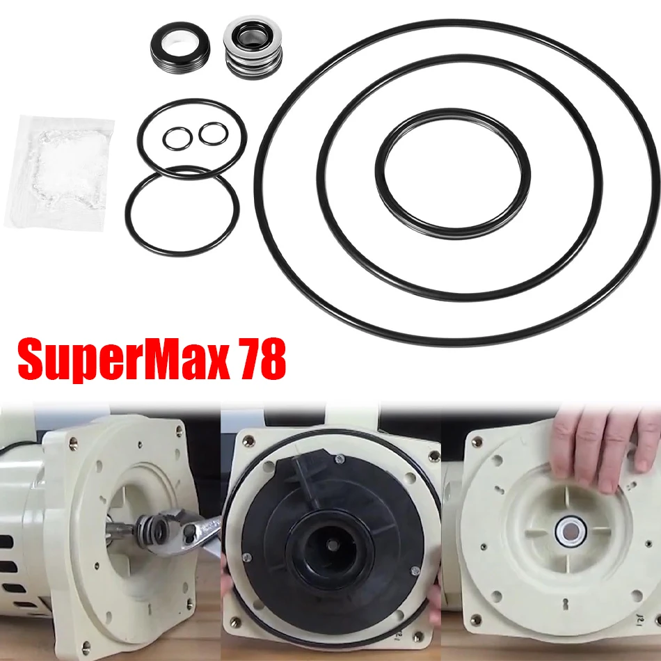 Kit Di Ricostruzione O-Ring Della Guarnizione Della Pompa Della Piscina Tm Per Kit Superflo Supermax 78, Sostituire La Guarnizione Dell'Albero Ps-200 