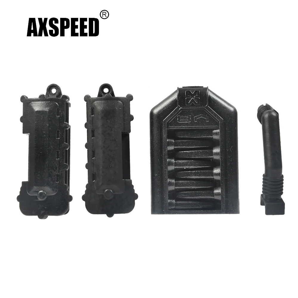 Axspeed Simulation V8 Electric Engine Motor Cover House Per D90 Trx-4 1/10 Rc Crawler Car Truck Model Upgrade Parts